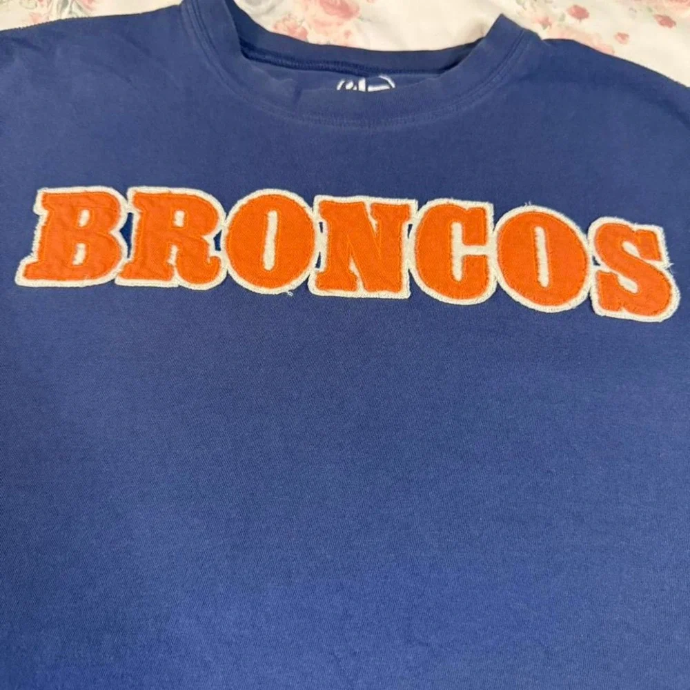 Denver Broncos T-Shirt‎ Blue NFL '47 Brand Graphic Tee Women's Size S